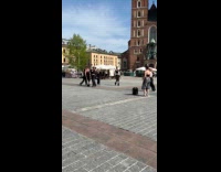 Group dance cover video shoot at park