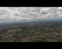 View from top of mountain white clouds 