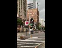 collab winy - Boxes get moved by strong wind on street 