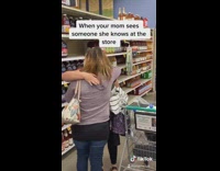 When your mom sees someone she knows 