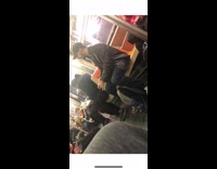 Guy says that he is gassy on subway
