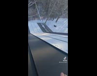 Collab ClipsIG - Man Pats Slide with Snow to Fall Down