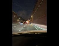 Man drive electric bike on highway night