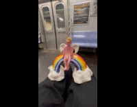 Gay angel ceramic sculpture for pride month