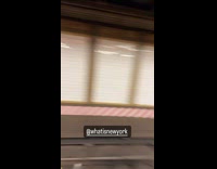 Collab WINY - Fire on train tracks at subway station Man black jacket on the end