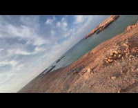 Beach view with camera turn upside down