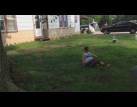 little boy blue tank top back flip tree fail