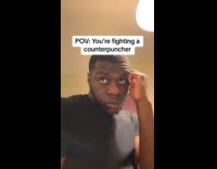 Man angry at passive counter puncher boxer 