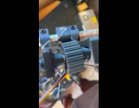 Ladybug working out use machine as treadmill