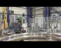 Guy holding mop slips and falls