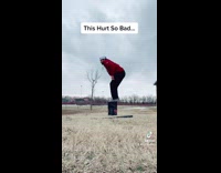 Collab Kale Salad IG -  Guy falls off bucket of baseballs fail 