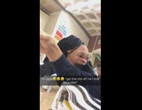 Girl look like a clam with camera filter