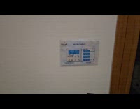 Control unit placed high on wall