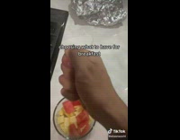 Man Chooses What to Have for Breakfast