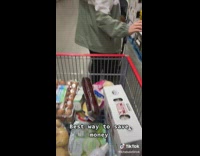 Lady Picks Groceries then Man Returns Some