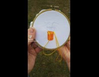 Collab BitchIG2 - Embroidering orange drink timelapse