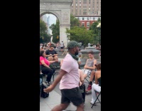 Foot fetish group gathering at the park
