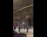 Guy voice react to snowball fight night