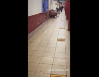 Guy uses long cables to play music 