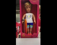 Guy at target warehouse with doll 