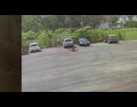 Go kart drives by itself 