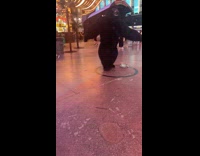 Collab Clips MPUGC - Man in gorilla costume walks towards woman 