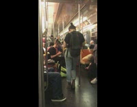 three men on train with man buns