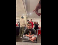 Kid guessing family members voices 