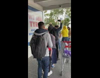 Group Students line tiktok video phone