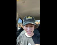 Guy in car sniffs emlling salt