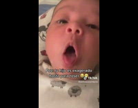 Baby Wails with Exaggeration as it Coughs