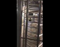 Drunk guy picks a fight with subway turnstiles