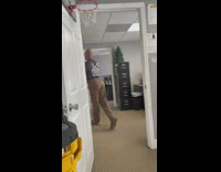 Man comes into room to say dont park in his spot 