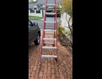 Man shows ladder walk on its own