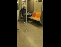 Guy black face mask blue led lights 