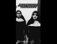 Collab Kale Salad IG - Two girls dressed as nuns dance COVID
