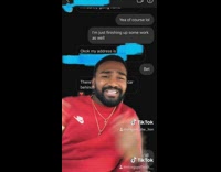 Red sweater guy text screenshot milk tea