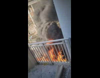 Two parked cars burn 