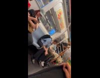 Passengers laugh at trump supporters comment about trump