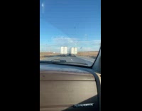 Woman angry at trucks taking up road