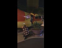 Men Walks Out of Meyer Wiener Mobile