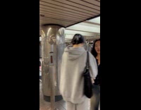 Woman leads Whitney sing along on subway