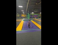 Kid burps then trampoline backflip but failed