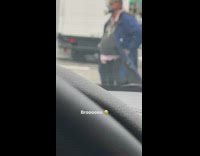 Plastic soda bottle face mask guy street