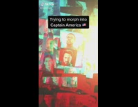 Guy tries to morph into captain america using body paint 