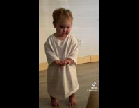 Collab ClipsIG - Baby gets up from nap in big shirt