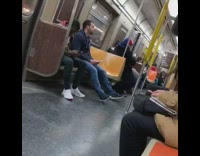 Guy sings "My Neck My Back" on subway intercom speaker