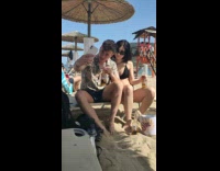 Guy hold corona beer  selfie with girlfriend