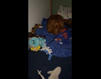 Collab Clips MPUGC - Kid kicked out by brown dog on bed 