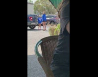 Two young girls tiktok dance grey truck 